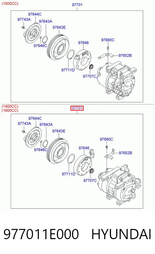 977011E000 Chrysler Компресор холодоагенту