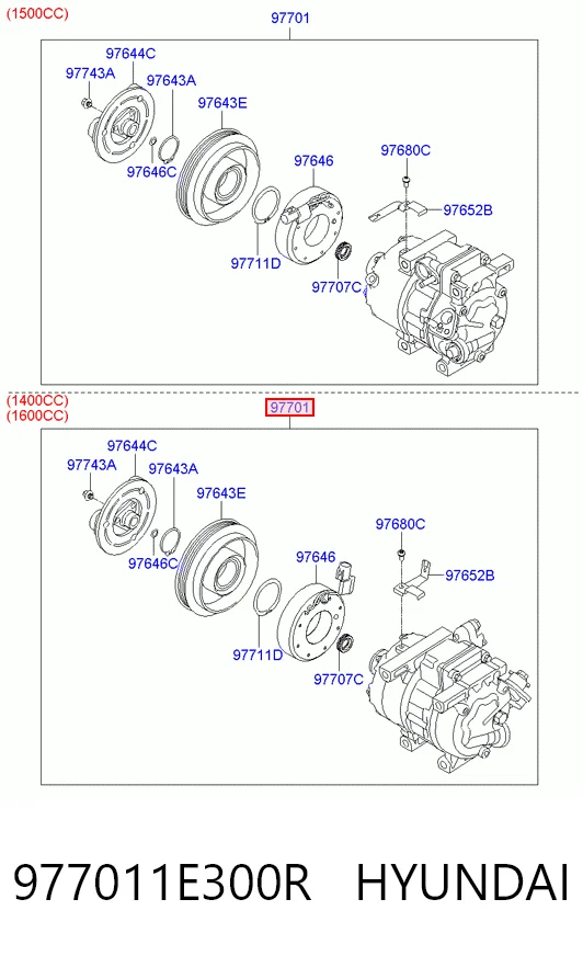  Компресор кондиціонера Hyundai Accent 3
