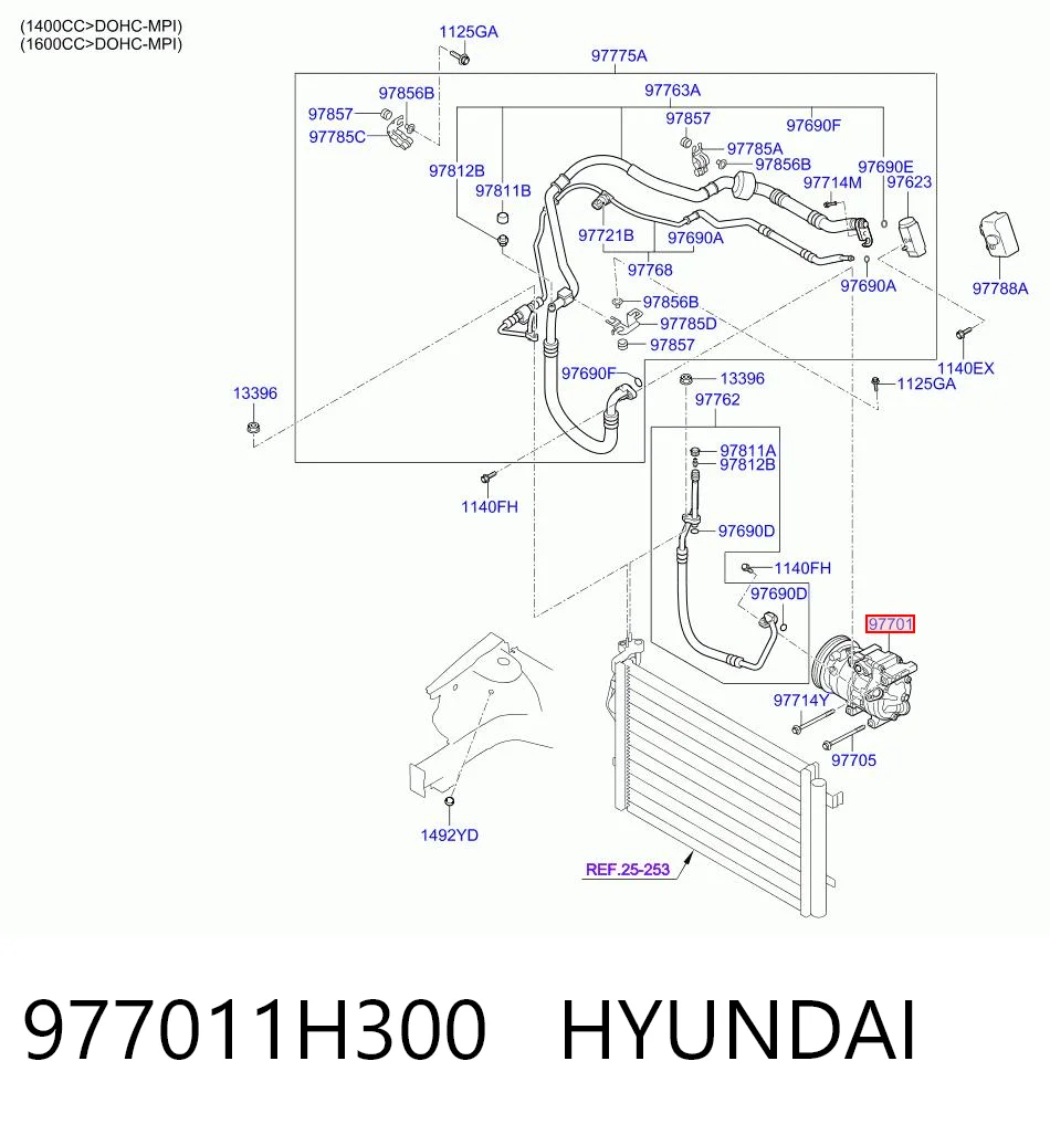 Компресор кондиціонера 977012R340 HCC