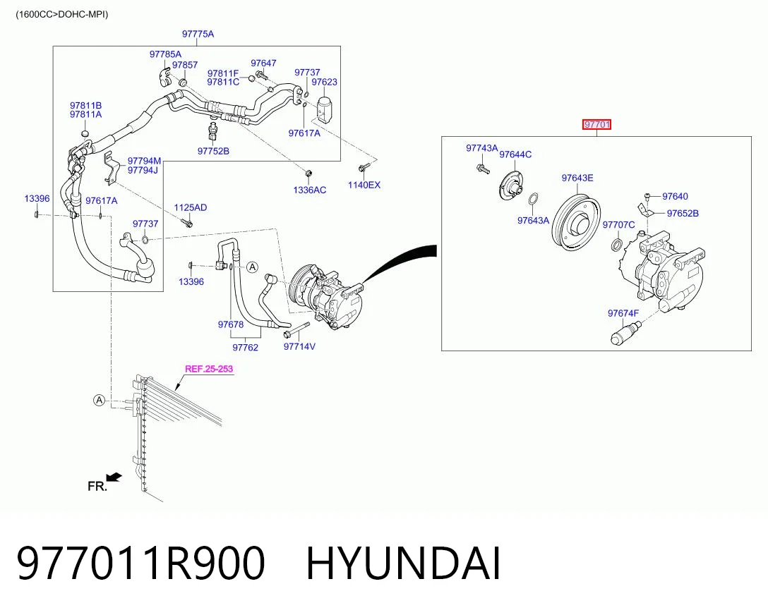 977011R900 Hyundai/Kia Компресор холодоагенту