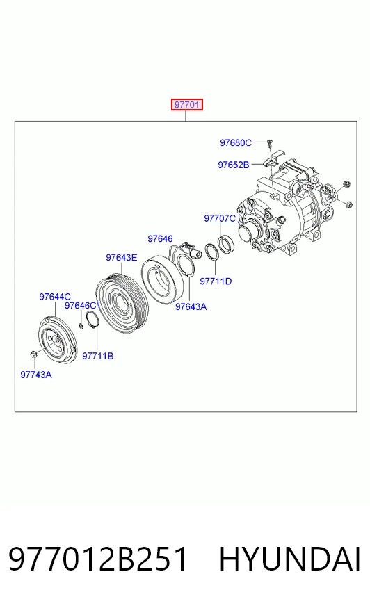 977012B251 Hyundai/Kia Компресор холодоагенту