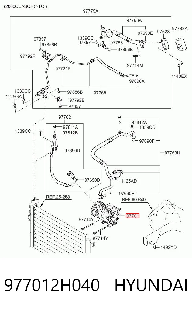 977012H040 Hyundai/Kia Компресор холодоагенту