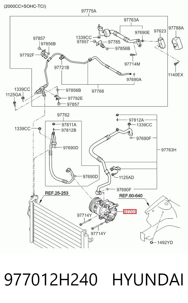 977012H240 Hyundai/Kia Компресор холодоагенту