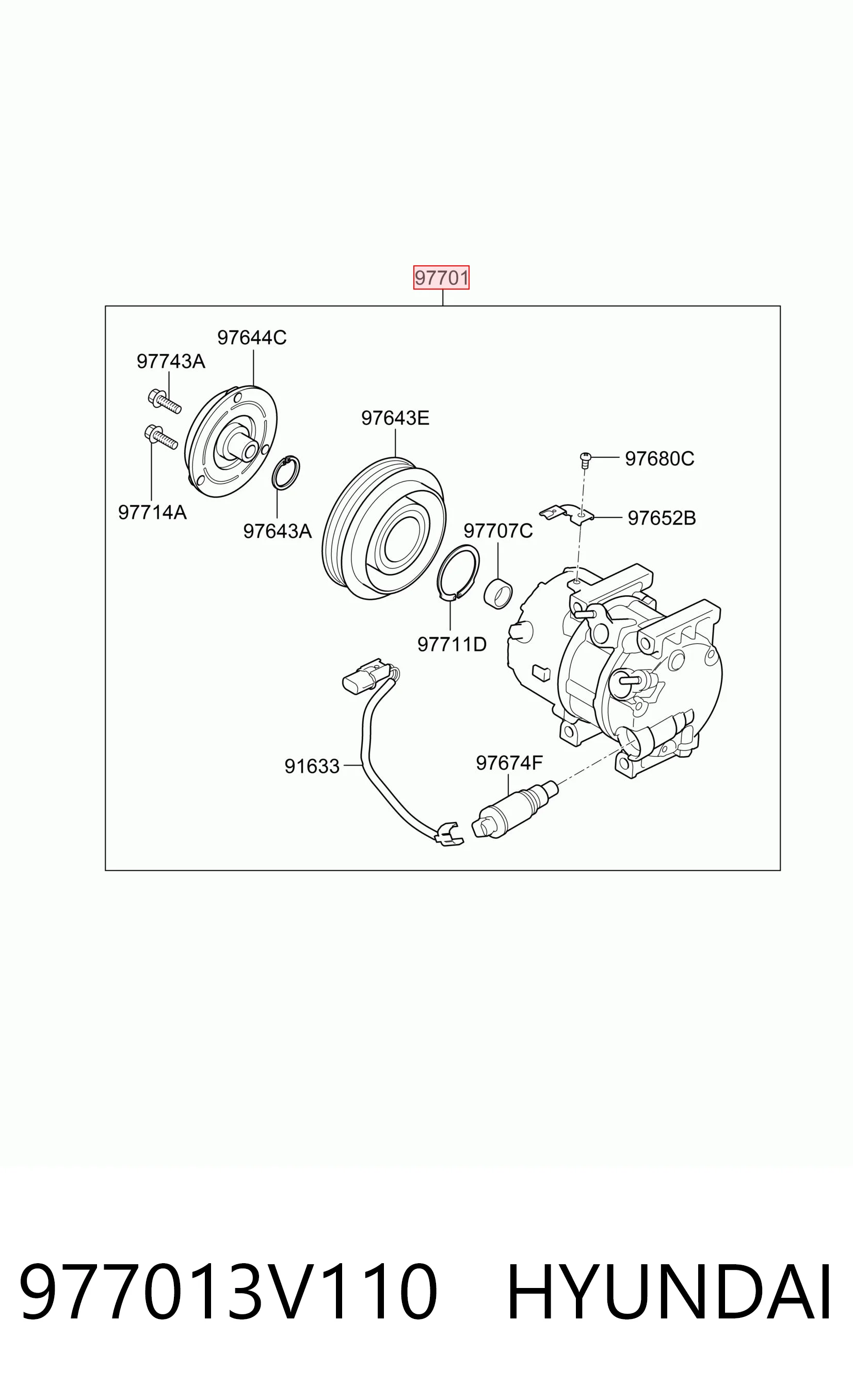 977013V110 Hyundai/Kia Компресор холодоагенту