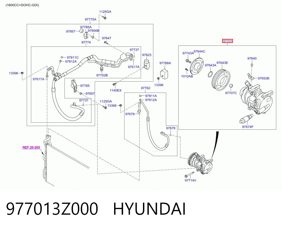 977013Z000 Hyundai/Kia Компресор холодоагенту