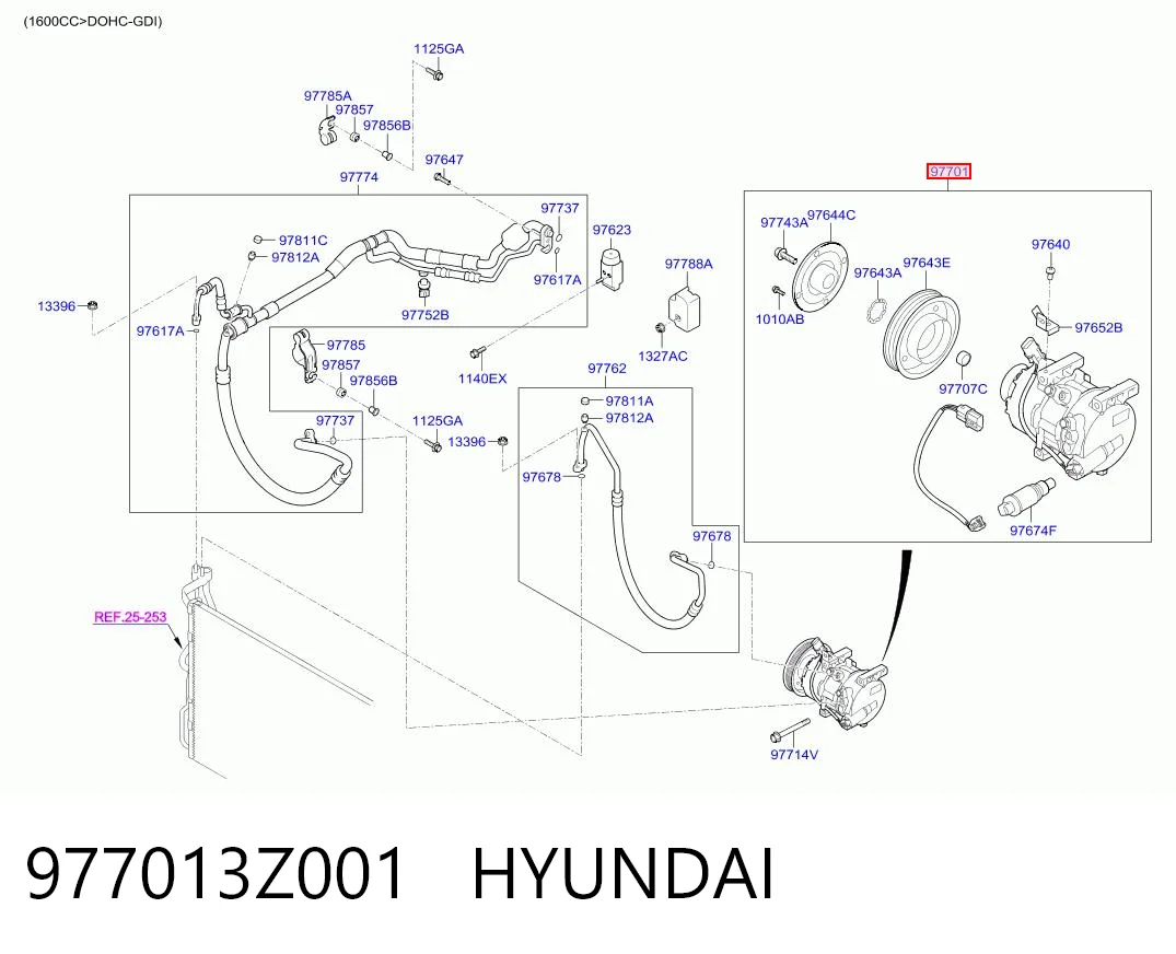 977013Z001 Hyundai/Kia Компресор холодоагенту