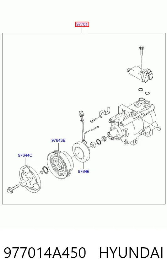 Компресор системи кондиціювання Hyundai H200 фургон (2000 - 2026) ціна, від 168.24 USD