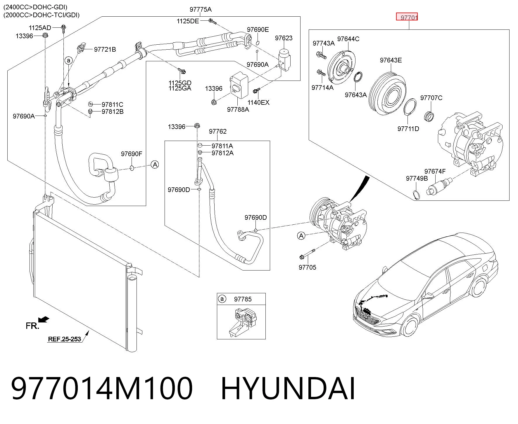 977014M100 Hyundai/Kia Компресор холодоагенту