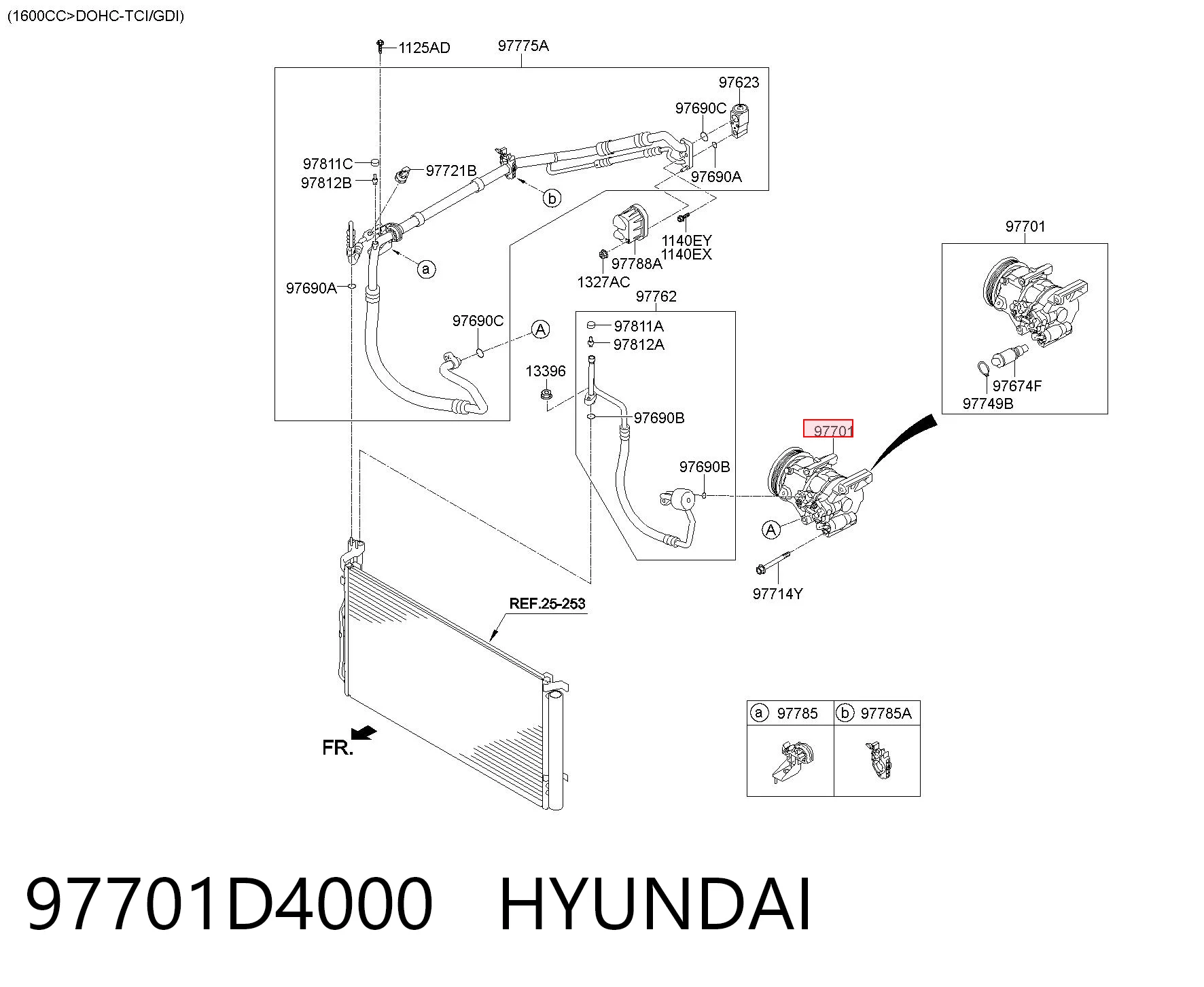 97701D4000 Hyundai/Kia Компресор холодоагенту