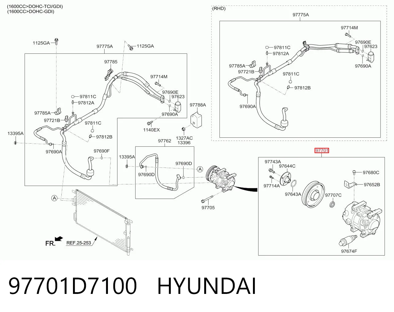 97701D7100 Hyundai/Kia Компресор холодоагенту