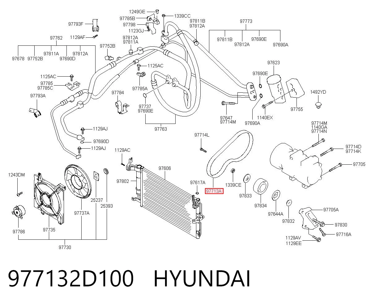 977132D100 Hyundai/Kia Поліклиновий ремінь