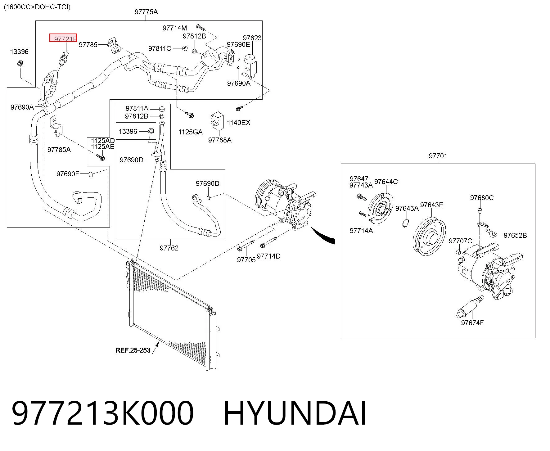 Клапан тиску кондиціонера Hyundai Sonata V