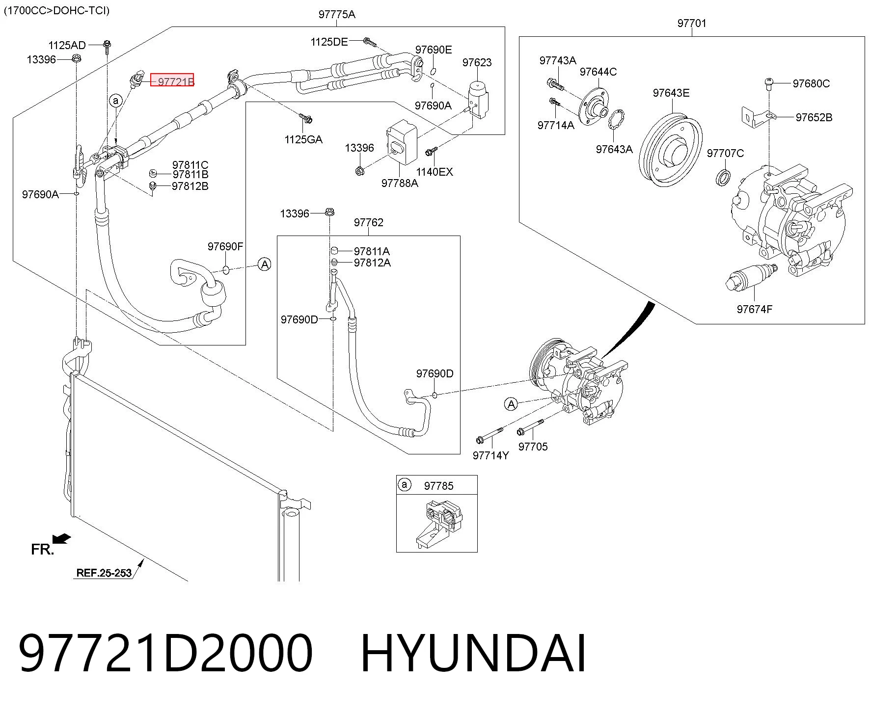 Купити Датчик тиску кондиціонера Hyundai Santa Fe IV TM, TMA
