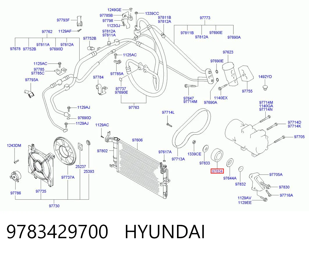 Ролик натяжителя ременя агрегатів на Hyundai Elantra III XD