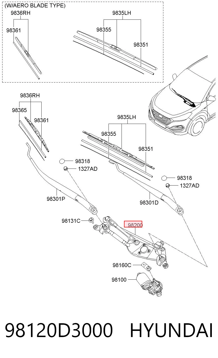 Трапеція склоочисника на Hyundai Tucson III TL