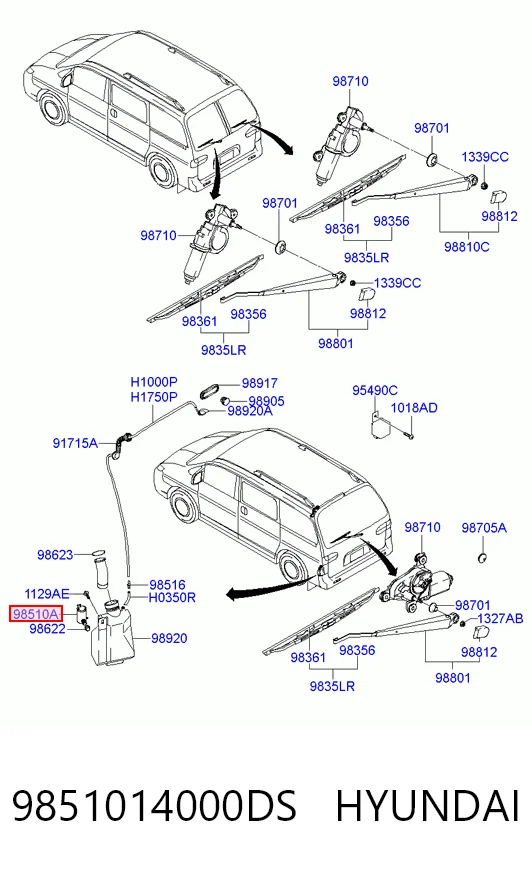 Мотор омивача на Hyundai Lantra I 