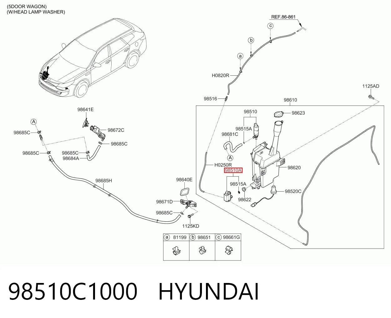 Мотор омивача на Hyundai Sonata VII LF