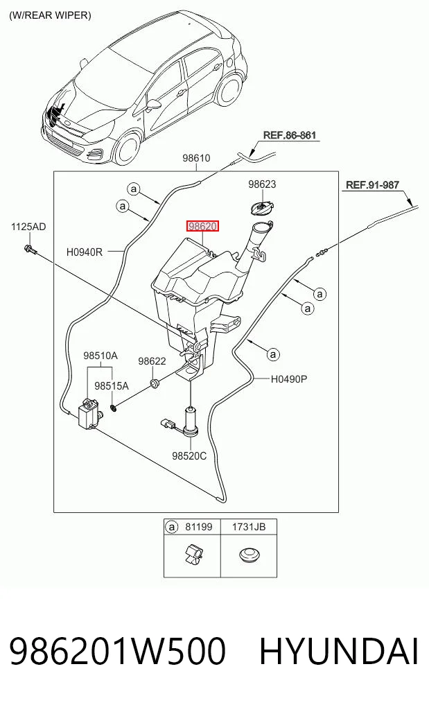 986201W500 Hyundai/Kia