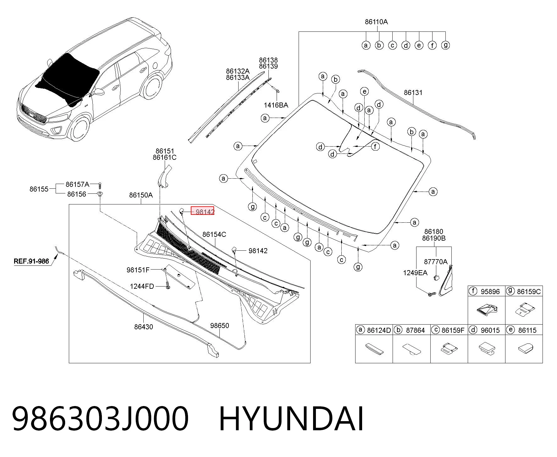 Сопло склоомивача вітрового скла на Hyundai I40 I VF