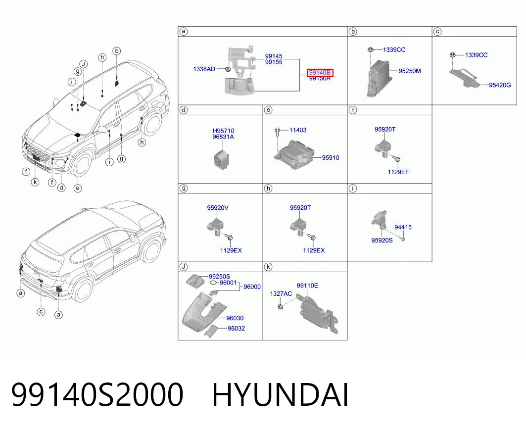99140S2000 Hyundai/Kia Датчик контролю мертвої зони, задній