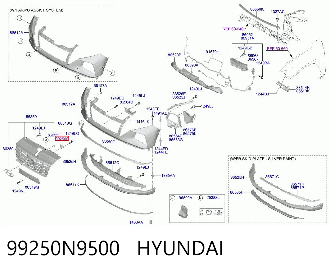 99250N9500 Hyundai/Kia Камера заднього виду