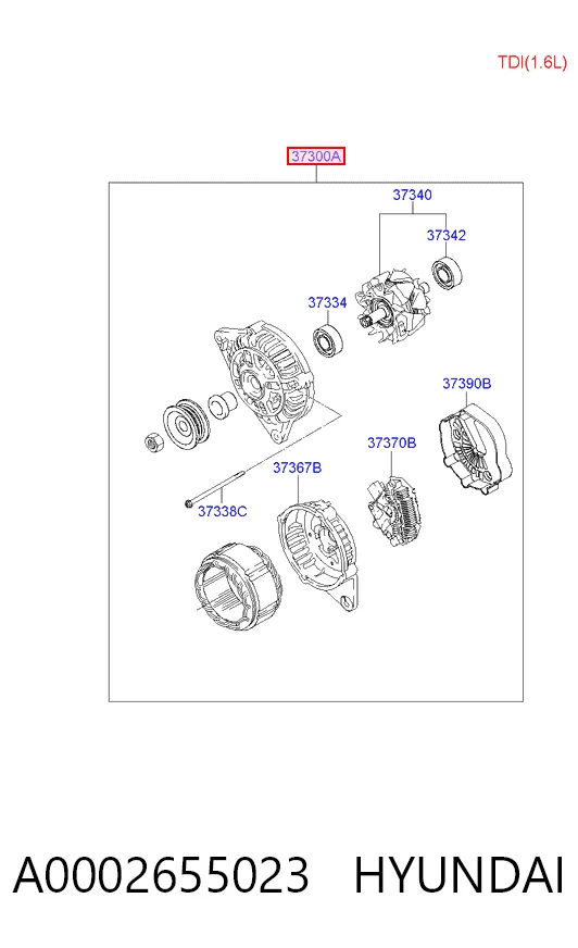 A0002655023 Hyundai/Kia Авто генератор