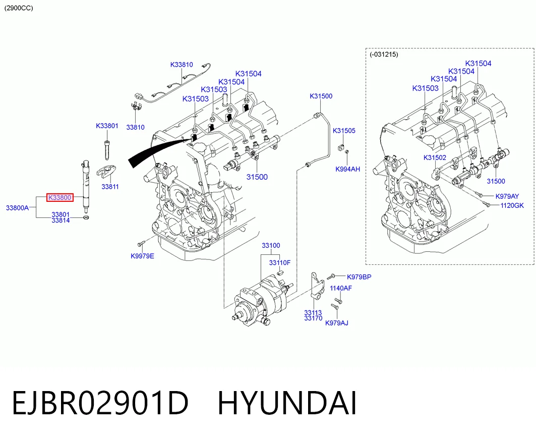 EJBR02901D Hyundai/Kia Форсунка вприску палива