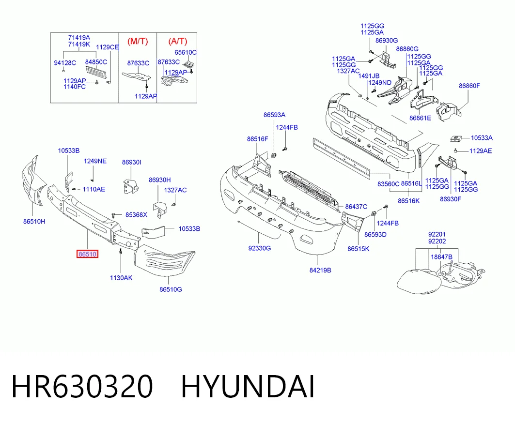Бампер передній в зборі на Hyundai Galloper  JK