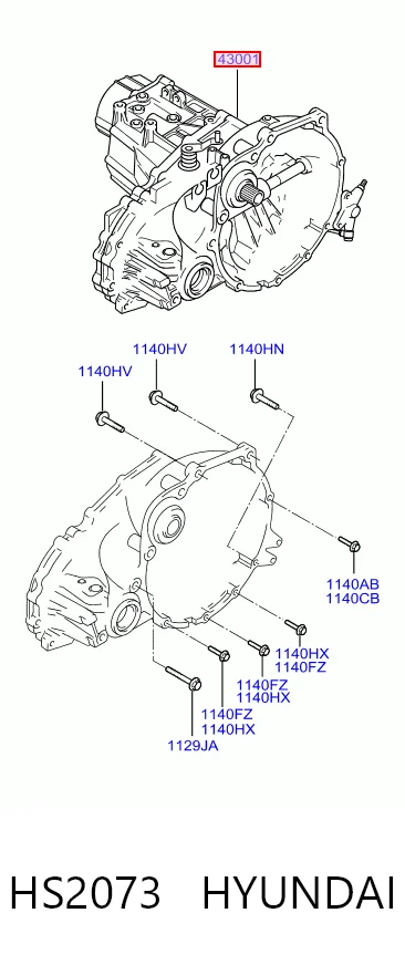 МКП в зборі Hyundai Accent I седан (1994 - 2001) ціна, від 110.38 USD