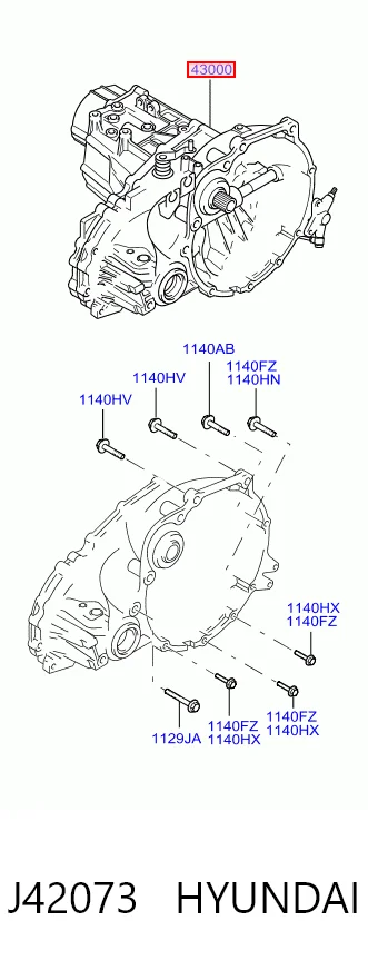 МКП в зборі Hyundai Accent II седан (LC) (1999 - 2005) ціна, від 210.73 USD