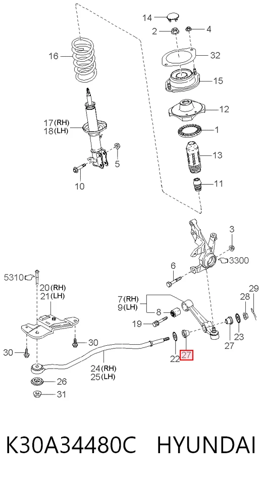 J40313OEM Korea (oem) Сайлентблок переднього нижнього важеля