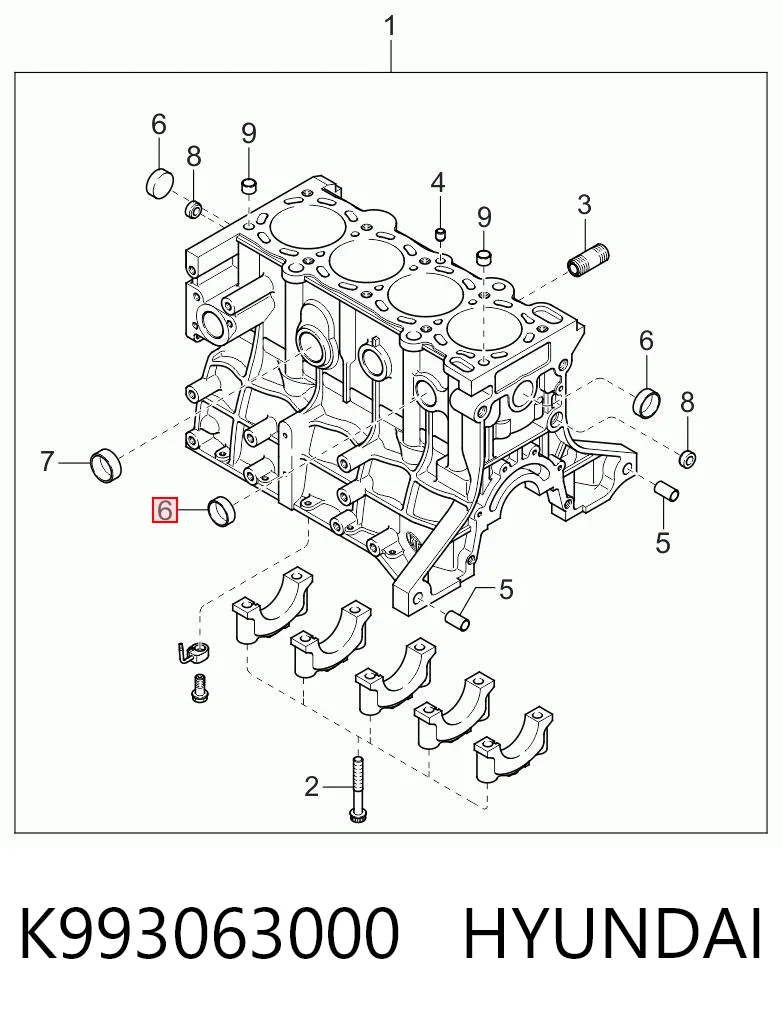 Заглушка головки блока на Hyundai Galloper  JK