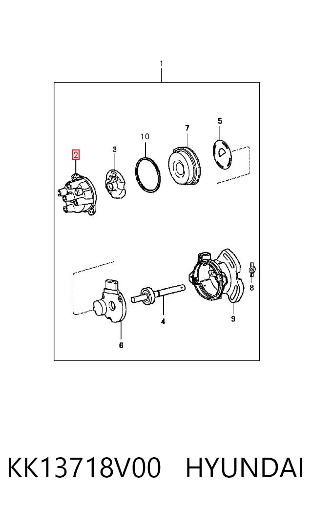 Кришка розподільника запалювання/трамблера Mitsubishi T46971 ціна, від 11.60 USD
