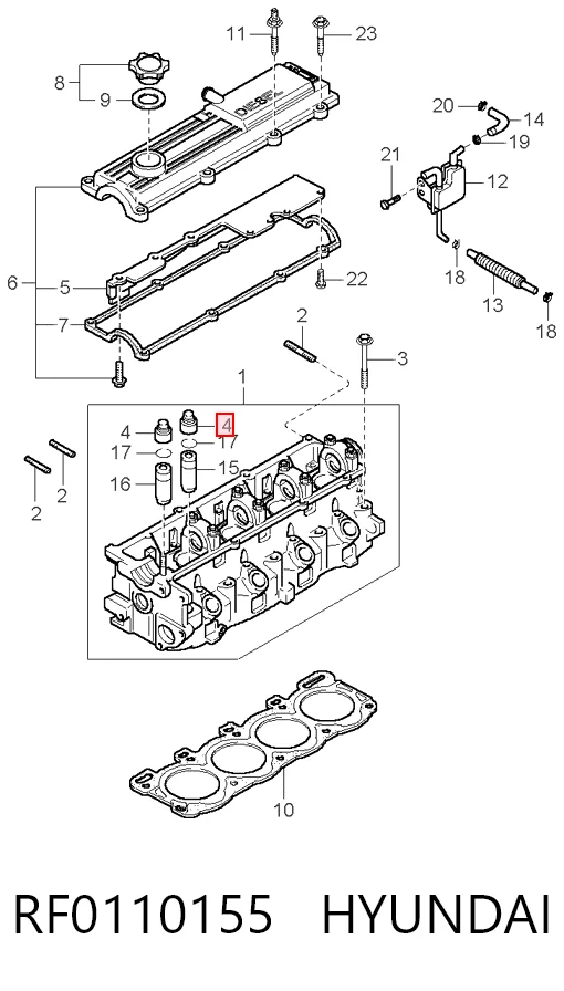 Сальник клапана RF0110155 Taiho