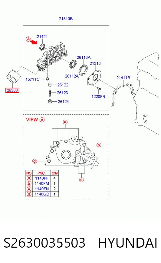 S2630035503 Hyundai/Kia Фільтр масла