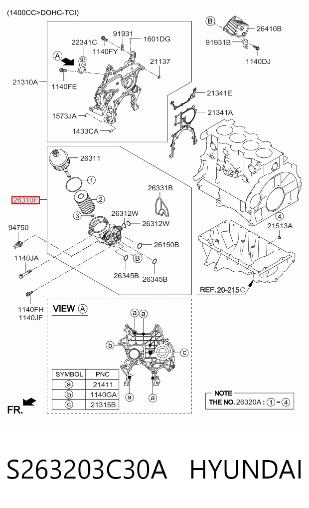 S263203C30A Hyundai/Kia Фільтр масла