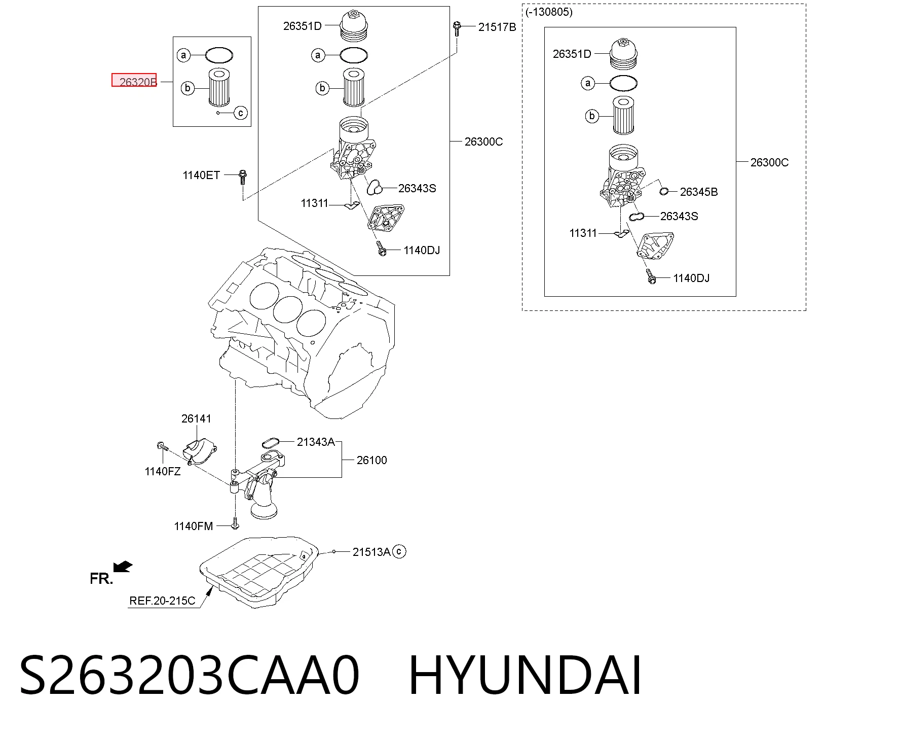 S263203CAA0 Hyundai/Kia Фільтр масла