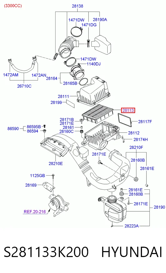 S281133K200 Hyundai/Kia