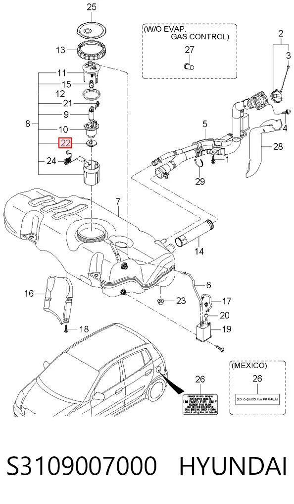 Сітка бензонасоса Chrysler 3109043000 ціна, від 3.34 USD