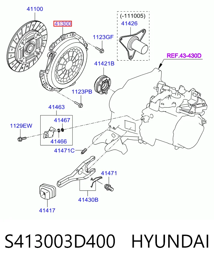 Натискний диск зчеплення на Hyundai I40 I VF