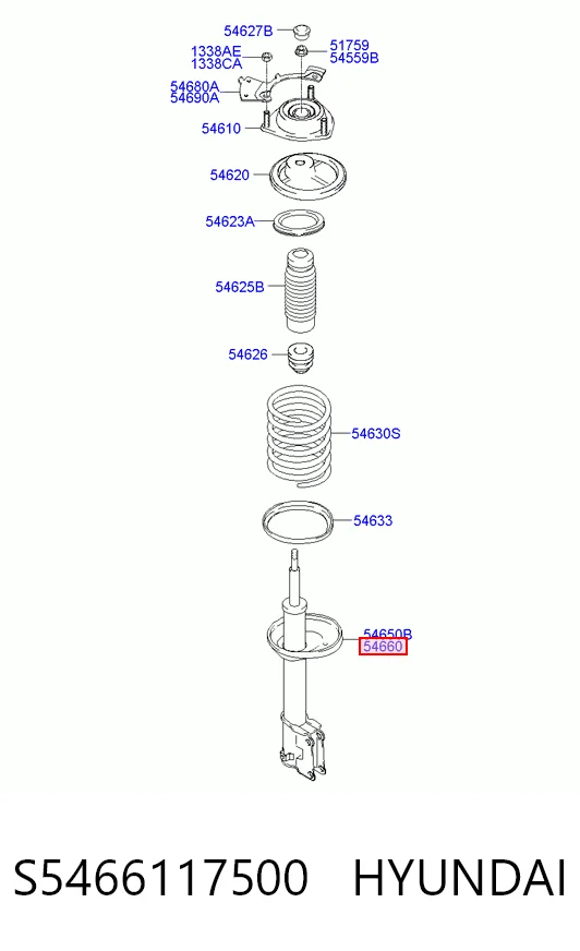 Амортизатор передній, правий Mando 5466117200 ціна, від 34.41 USD