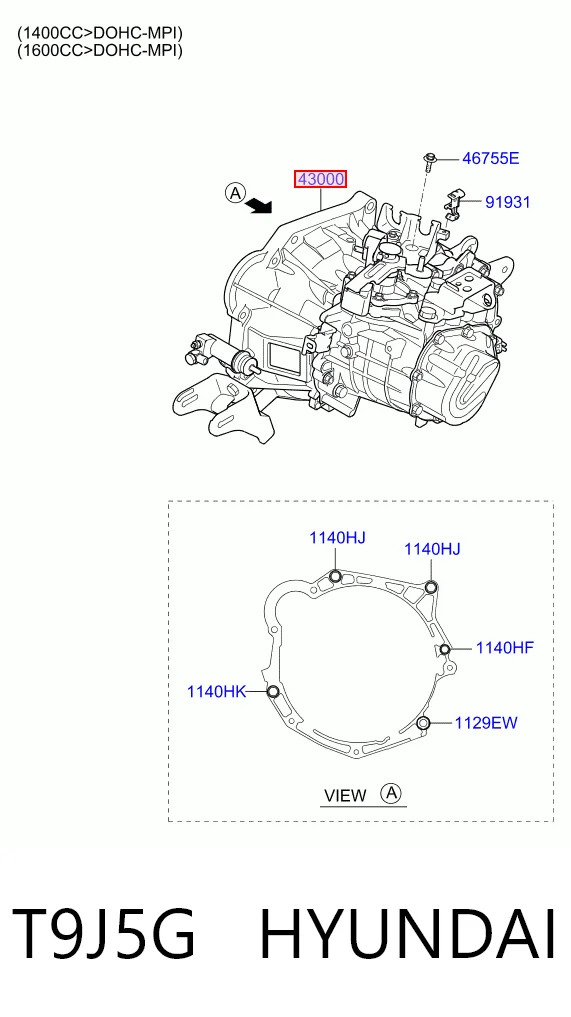 КПП в зборі Hyundai I30 
