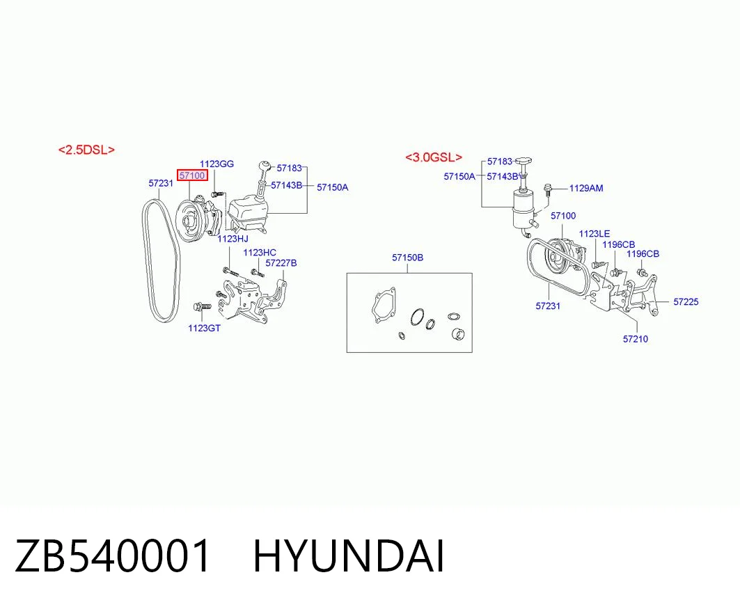 Купити Насос ГУР Hyundai Galloper  JK
