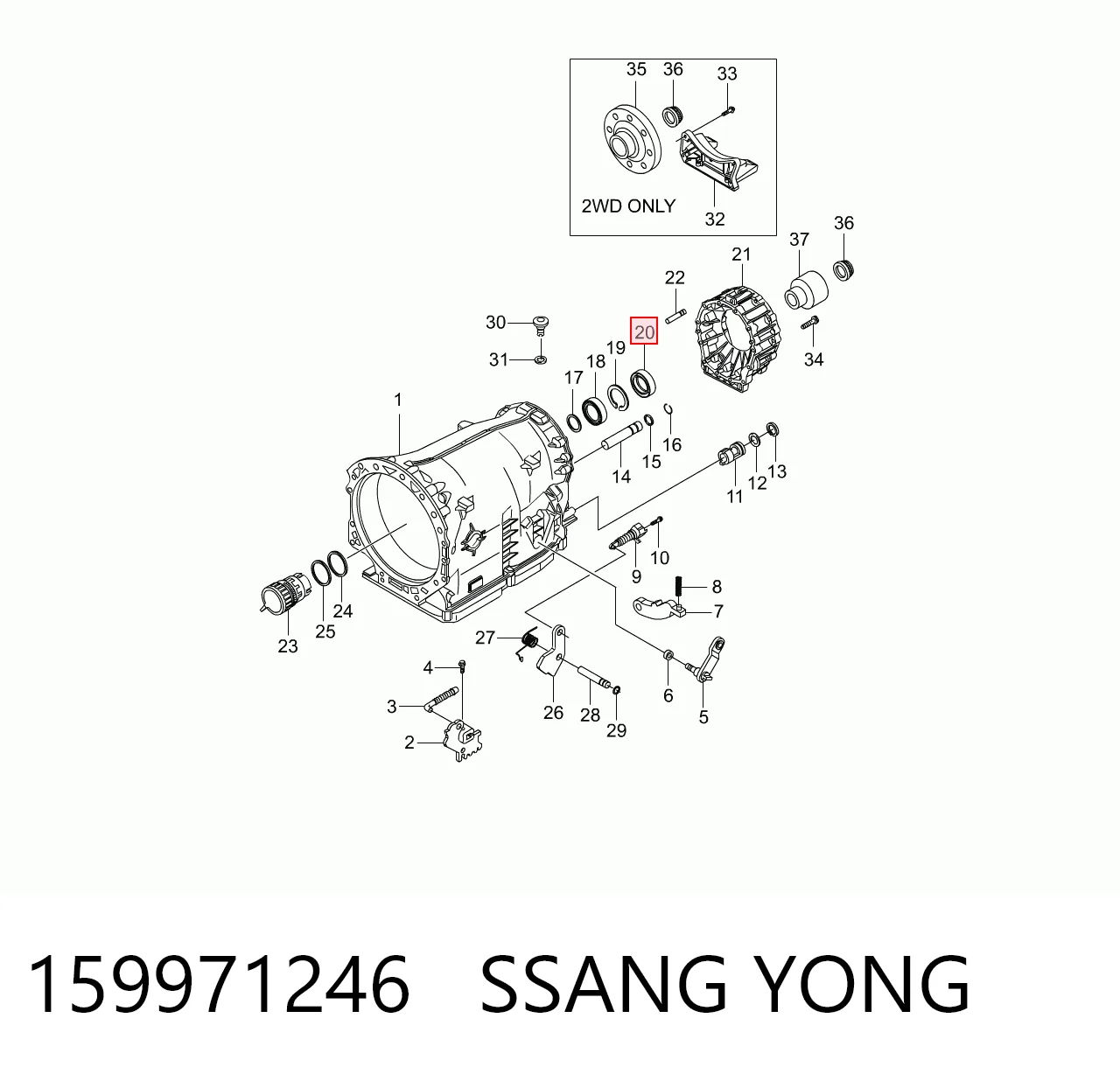 Сальник АКПП/КПП, вихідного/вторинного валу 52108428 Fiat/Alfa/Lancia