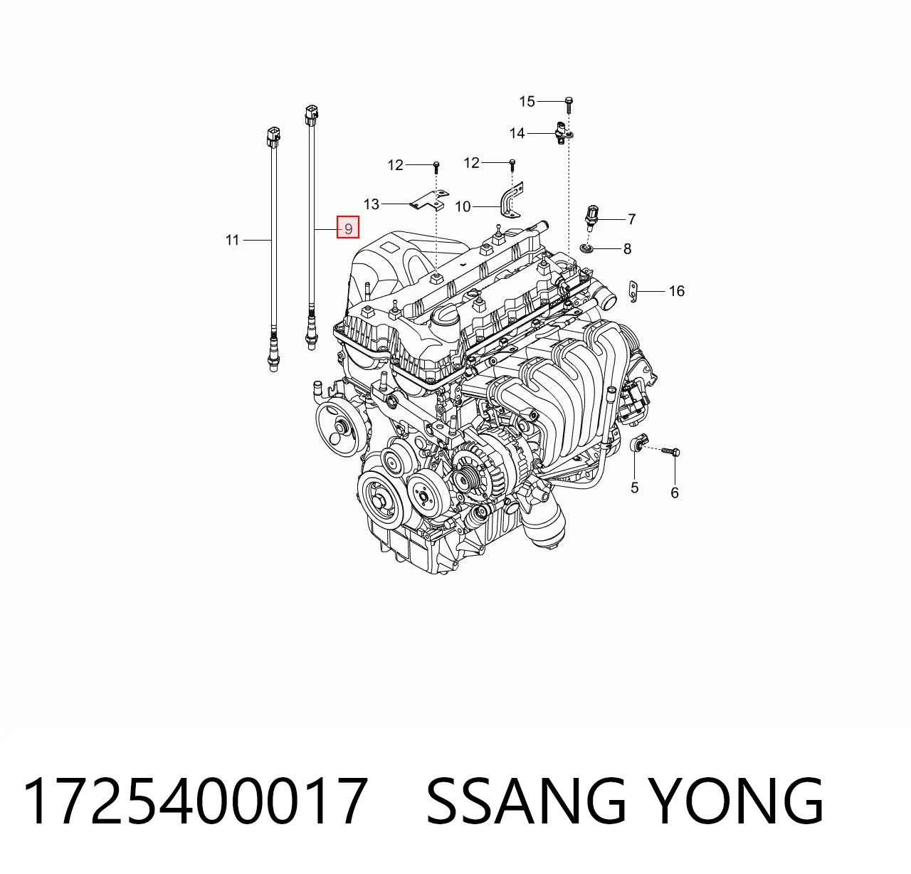 Лямбда датчик кисню SsangYong Korando C позашляховик (2010 - 2026) ціна, від 54.12 USD