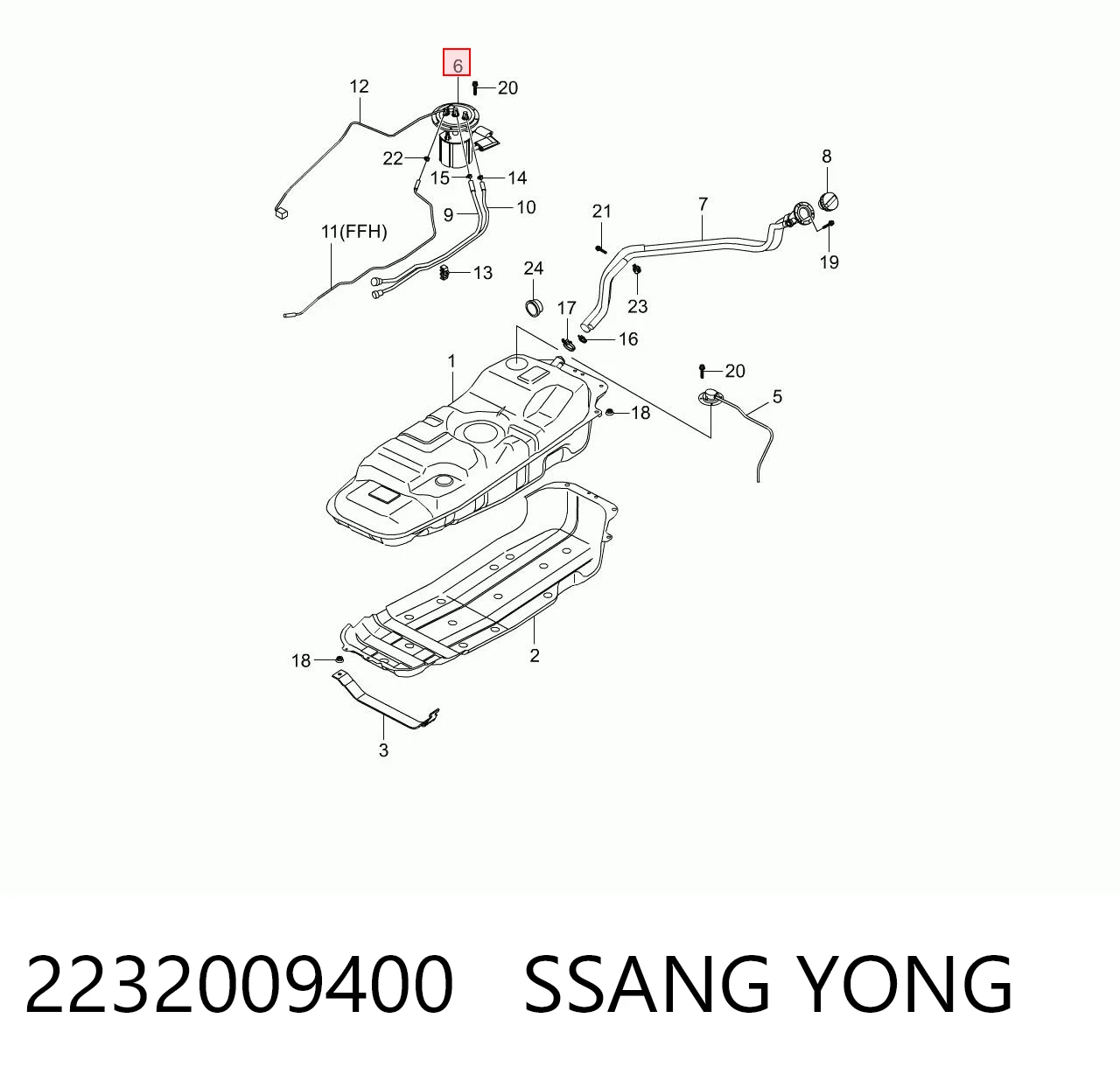 Електробензонасос на SsangYong Actyon  CJ