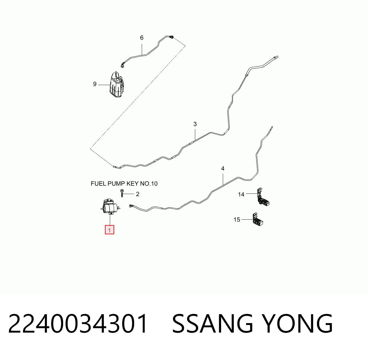 2240034301 Ssang Yong Фільтр палива