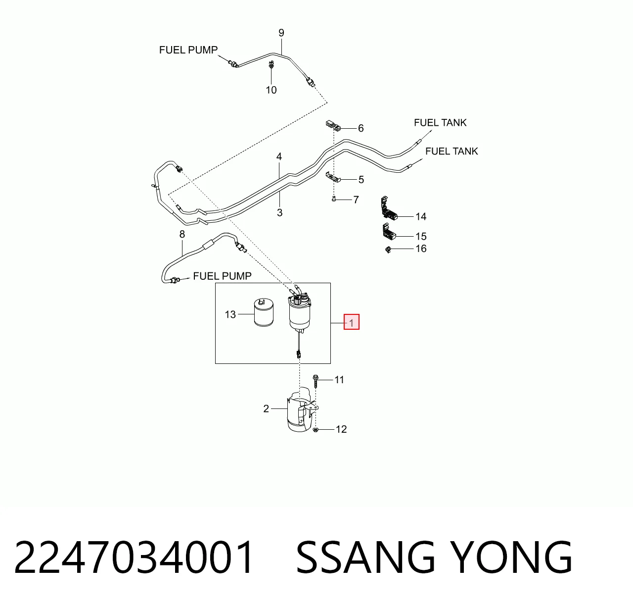 Купити Паливний фільтр SsangYong Actyon  