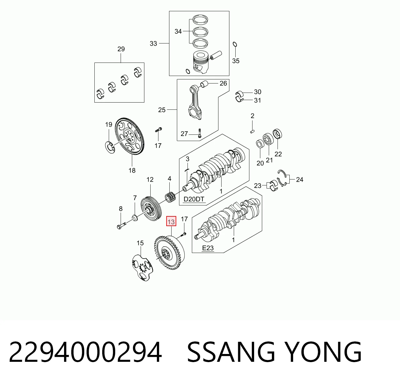 Купити 6650302205 Hyundai/Kia Маховик із зубчастим ободом в зборі