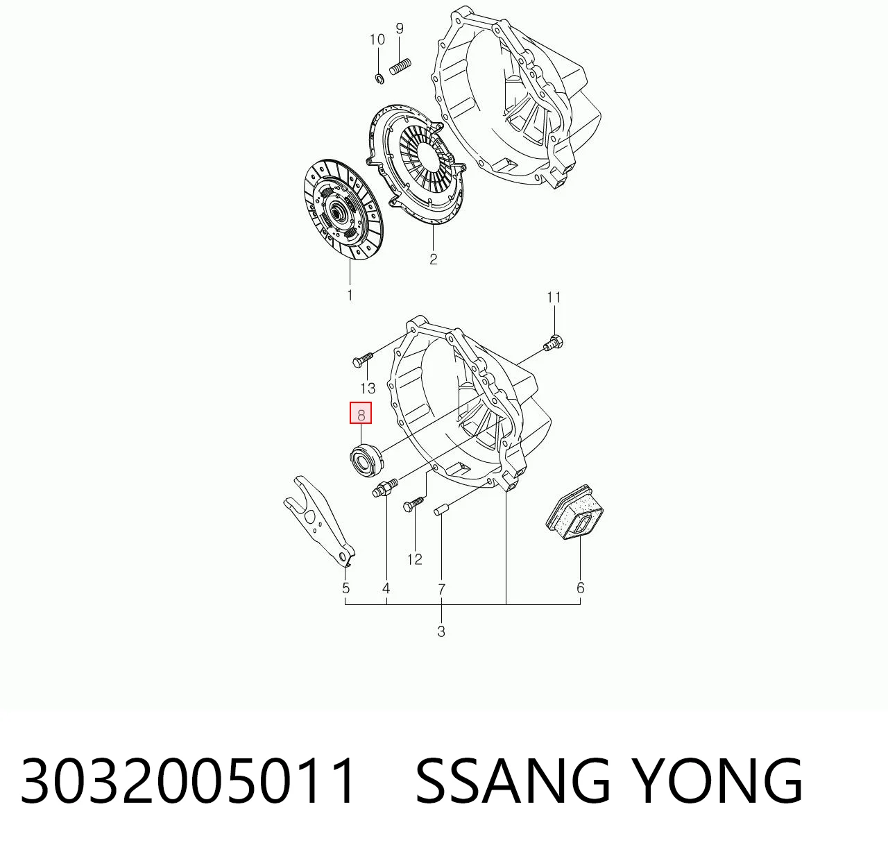 Купити Вижимний підшипник SsangYong Korando  